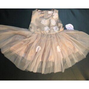 NWT Popatu floral tulle formal dress Baby Girls Size 12M